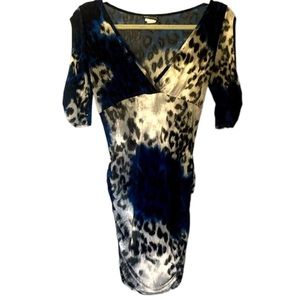 🌞 Wet seal blue & black 1/2 sleeves peekaboo arms long shirt women M